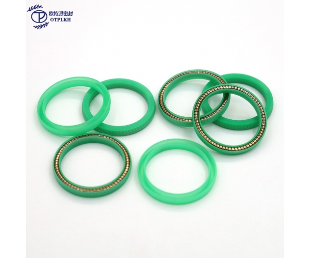 Universal spring seal for hole shaft green ultra-high molecular weight polyethylene H type 316 low temperature spring customized