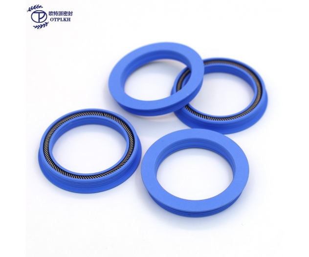 Rotary Spring Seal PTFE seals add Glass Fiber polytetrafluoroethylene X inclined spring Non-standard parts Factory Customized